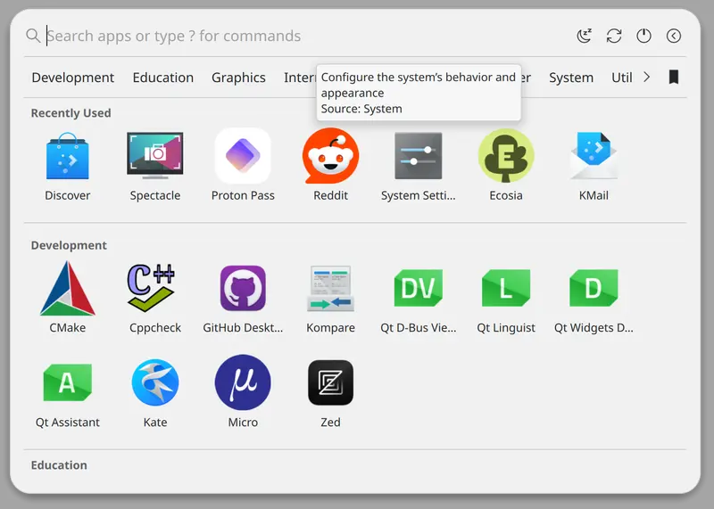 Sort by category view